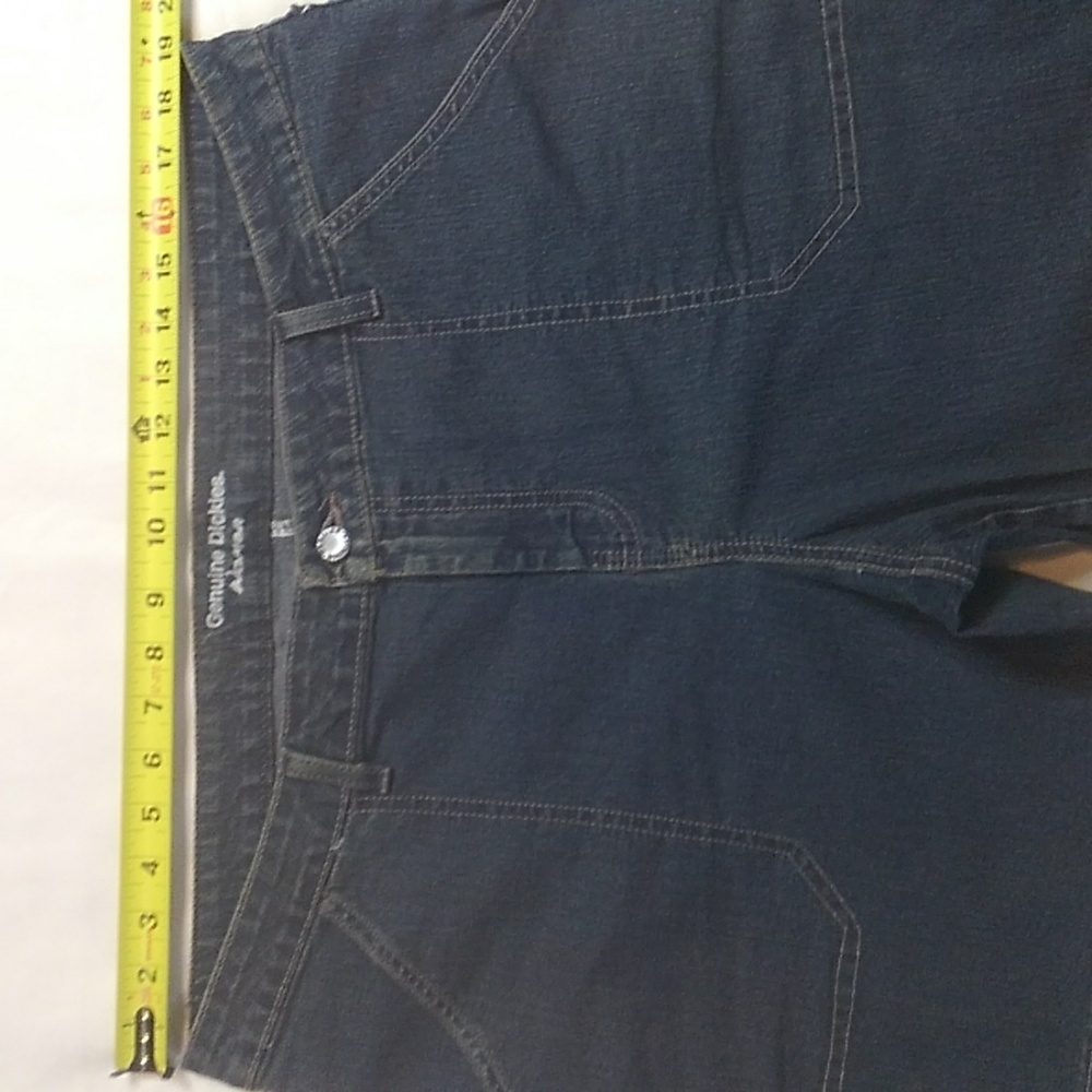 Women Genuine Dickies Relaxed Plus Size Stretch Denim Shorts Sz 18 - Picture 2 of 8